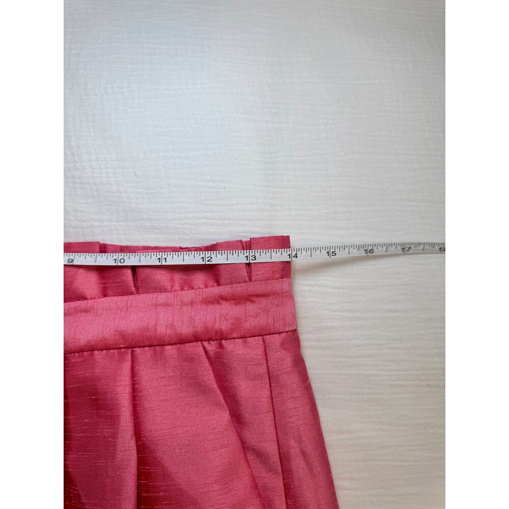 Alice + Olivia Toni Paper-Bag Skirt Satin Pink Women’s 8 Pencil Office Barbie - Picture 10 of 16
